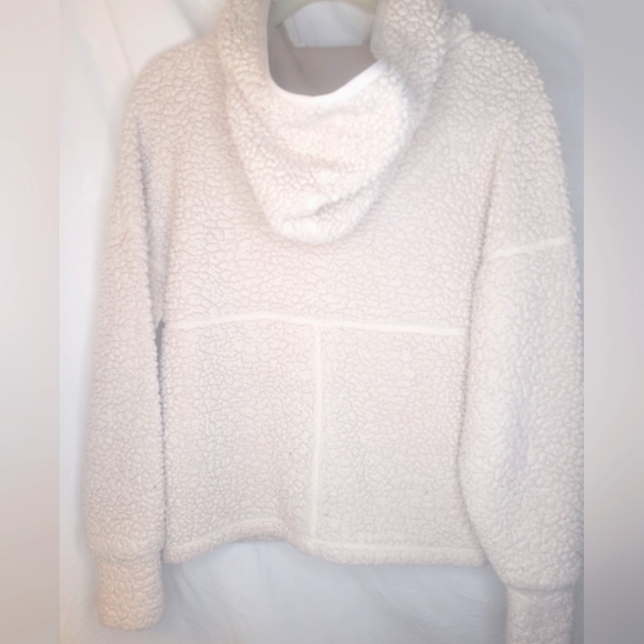 Prana Hoodie Cream Soft Sherpa-style Pullover with Hood Excellent XS ✅️ - Picture 2 of 3